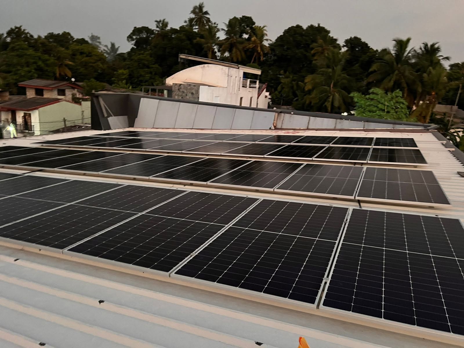 Avrio rooftop solar PV array installation project