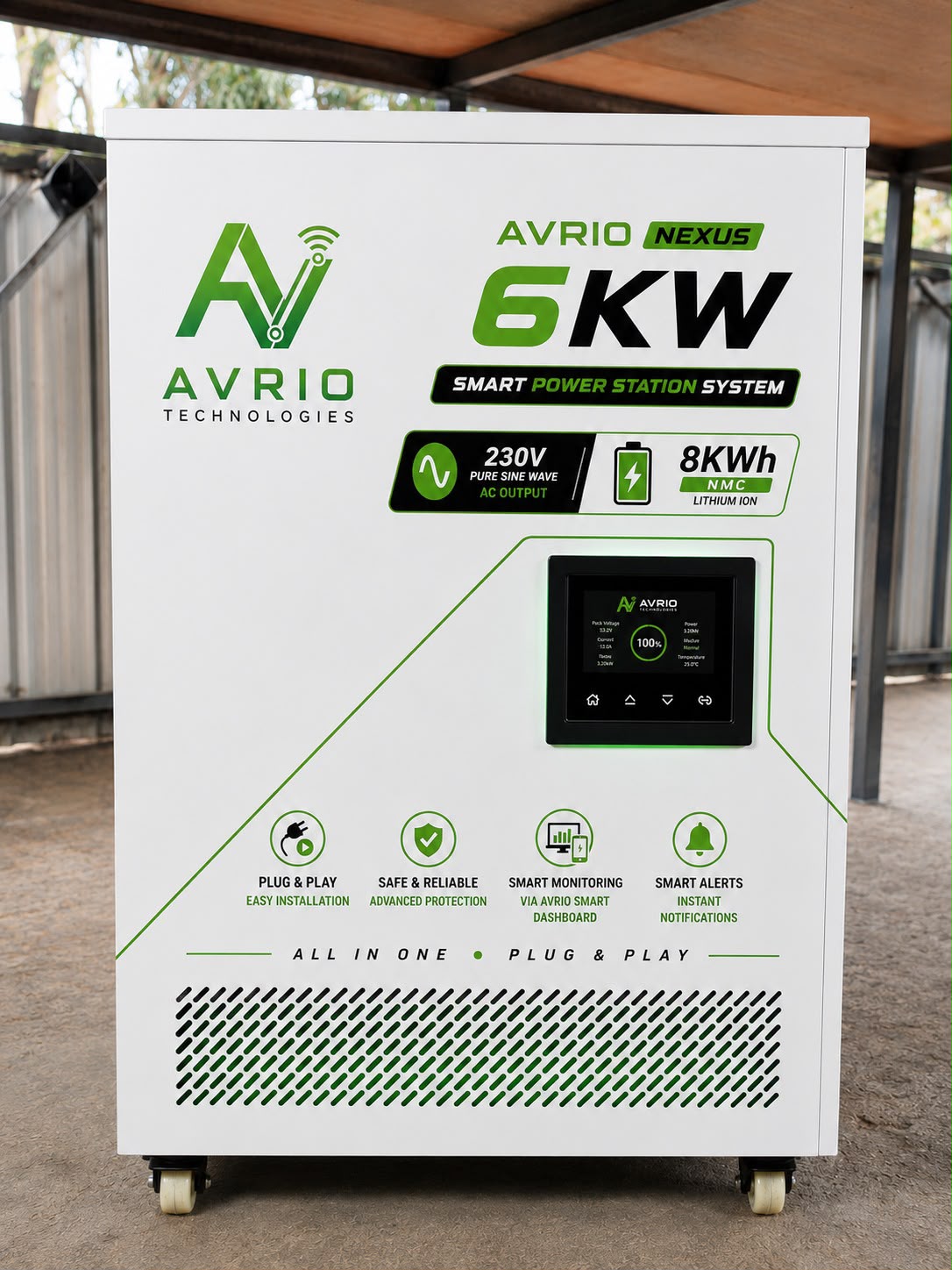 Avrio NEXUS 6KW Smart Power Station System with 8KWh lithium battery capacity
